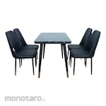 SAPPORO Valettri Meja Makan Set Marmer