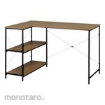 CREATIV FURNITURE Meja Sudut Besi Martin Series Martin MSB 120 J Beige Oak - Black 1unit