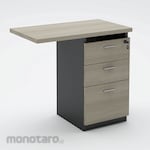 Officescale Fixed Return Desk with Pedestal