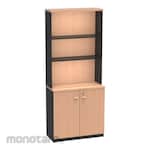 POWELL High Book Case with Panel Door