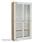 KRISBOW File Cabinet Glass Sliding 4 Shelf