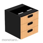 UNO Laci Gantung 3 Drawer Central Lock