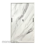 SAPPORO Scilla Sliding Door Steel Wardrobe Marble Pattern
