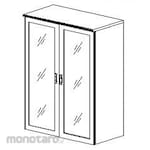 UNO Lemari Arsip Atas Pintu Kaca 3 Ruang Tanpa Afron Lavender Series