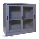 TIGER (Office) Small Steel Cupboard Sliding Glass Doors