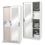 ACTIV FURNITURE 2 Door Sliding Wardrobe + Mirror Forte Series (Lemari Sliding)