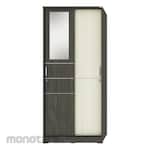 ACTIV FURNITURE Lemari Sliding 2 Pintu + Cermin Spin Series