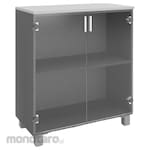 HighPoint Glass Door Cabinet with Plastic Base Storio Series