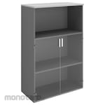 HighPoint Half Open Glass Door High Cabinet Storio Series