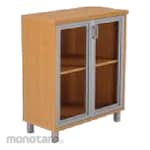 Ichiko Lemari Kantor Rendah Pintu Kaca Frame
