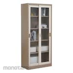 KRISBOW Kiev Office Metal Filing Cabinet with Sliding Glass Doors (Lemari Arsip)