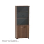 Modera High Glass and Panel Door Cabinet with Glass and Panel Door (Lemari Kantor)