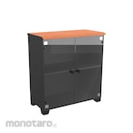 Modera Lower Glass Shelf Cabinet (Lemari Kantor)