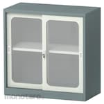 Novin Hannover Series Lemari Pendek Pintu Kaca Geser