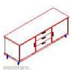 BRILLIANT Meja Cresenda Dengan 2 Laci