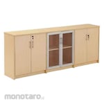INDACHI Lemari Arsip Rendah Pintu Panel + Pintu Kaca Frame
