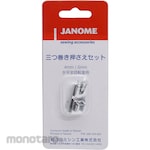 Janome Three-fold presser foot set (4 & 6mm) horizontal bobbin