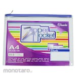 Bambi Map Plastik Zipper A4 dengan Zipper Besi