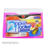 Bambi Map Plastik Zipper A5 dengan Divider