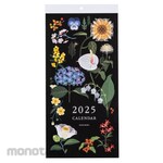 Nakabayashi Wall calendar 2025 flower illustration