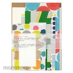 Designphil(MIDORI) Letter set 762 + rough + 5 size envelope + geometric pattern