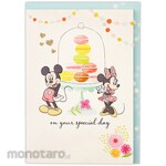 Hallmark Japan Birthday Card Music Box Disney Mickey &amp; Minnie Macaron Tower II