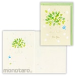 Hallmark Japan Multipurpose Card: Shiny Tree and Blue Bird II