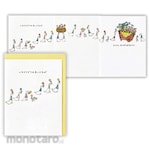 Hallmark Japan Multipurpose card Tiny Animal Tail Duck and Flower Cart II