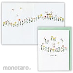Hallmark Japan Multipurpose card Tiny Animal Tail Rabbit and Flower Field II