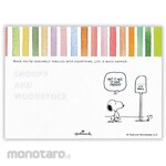 Hallmark Japan One-line note pad: Snoopy Rainbow Stripe III
