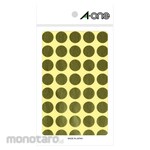 3M A-One [TM Top] Color Label Round 15mm Gold (8pcs) (Stiker Label Dot/Bulat)