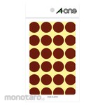 3M A-One [TM Top] Color Label Round 20mm Brown (14pcs) (Stiker Label Dot/Bulat)