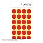 3M A-One [TM Top] Color Label Round 20mm Red (14pcs) (Stiker Label Dot/Bulat)