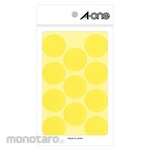 3M A-One [TM Top] Color Label Round 30mm Yellow (14pcs) (Stiker Label Dot/Bulat)