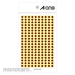 3M A-One [TM Top] Color Label Round 5mm Brown (9pcs) (Stiker Label Dot/Bulat)