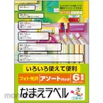 ELECOM Name Label Assorted Pack Inkjet Photo Glossy 6 types (1 sheet each)
