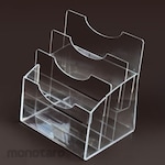 CARPENTIA Tempat Brosur Akrilik 3 Tingkat