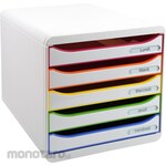 EXACOMPTA A4 Letter Case 5 Tiers Big Box Plus Multicolor