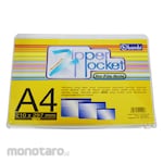Bambi Map Plastik Zipper A4 untuk Kertas