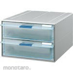 KOKUYO Letter Case (Unifeel) Transparent Drawer A 4 Longitudinal Deep Type 2 Steps
