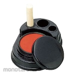 Maruyama Kogyo Bunka Vermilion Oval Stamp Set (Set Cap Merah)