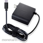 ELECOM AC Adapter for Laptop Type-C PD Compatible Cable Integrated Computer Charger 2m