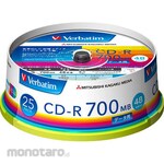 Verbatim Cd-R For Single Recording 700Mb 4-48X Inkjet Printer Compatible Spindle Case