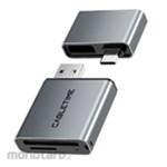 Cabletime USB A+C to 3.0 Card Reader 3in1