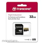 Transcend High-Durability microSDHC Card, Class 10 UHS-I U1 MLC, 32GB (Includes SD Card Adapter)