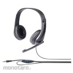 Buffalo PC headset, 4-pole connection, antibacterial resin headband type
