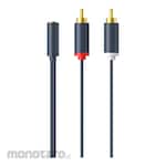 Cabletime Aux Cable 3.5mm Female to 2-RCA Male