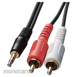 SANWA SUPPLY Audio cable (stereo mini plug + RCA pin plug)