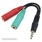 SANWA SUPPLY Headphone Microphone Conversion Adapter Cable