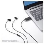 SANWA SUPPLY stereo earphones
